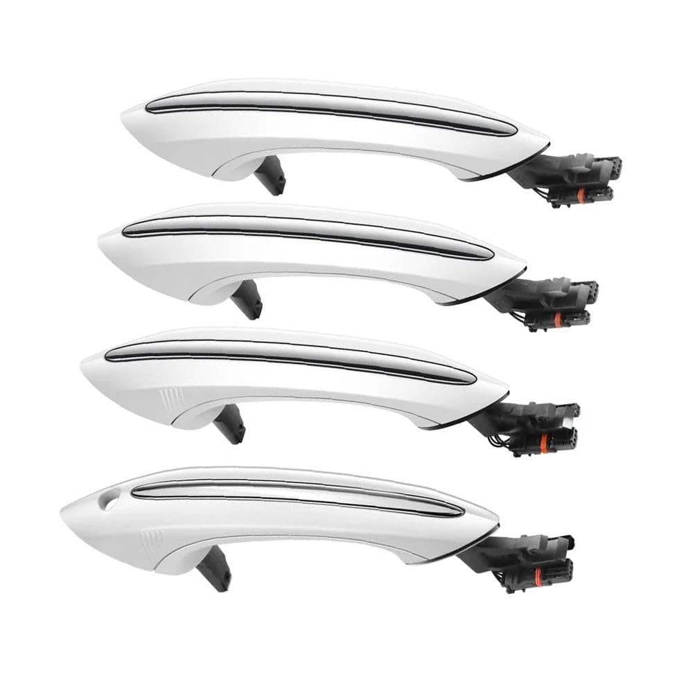 4 STÜCKE Weiß/Schwarz Außentürgriff Set Für BMW 5 6 7 Serie F07 F10 F11 F06 F12 F13 F01 F02 Autoteile(Wit) von YDXHERTA