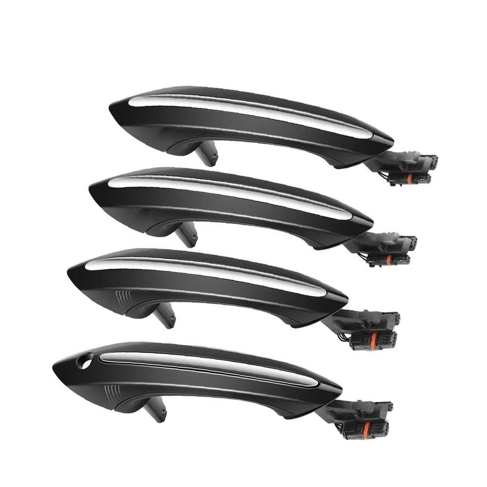 4 Stücke Weiß Auto Außen Komfort Zugang Türgriff Vorne Hinten Links Rechts Für BMW 5 6 7 Serie F07 F10 F11 F06 F12 F13 F01 F02 Autoteile(Black) von YDXHERTA