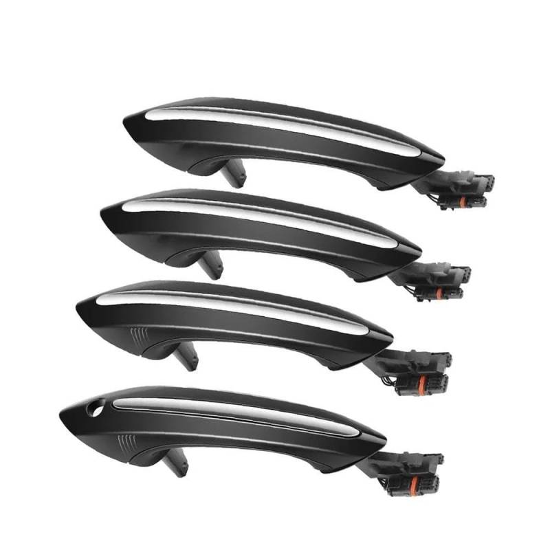 4 Stücke Weiß Auto Außen Komfort Zugang Türgriff Vorne Hinten Links Rechts Für BMW 5 6 7 Serie F07 F10 F11 F06 F12 F13 F01 F02 Autoteile(Black) von YDXHERTA