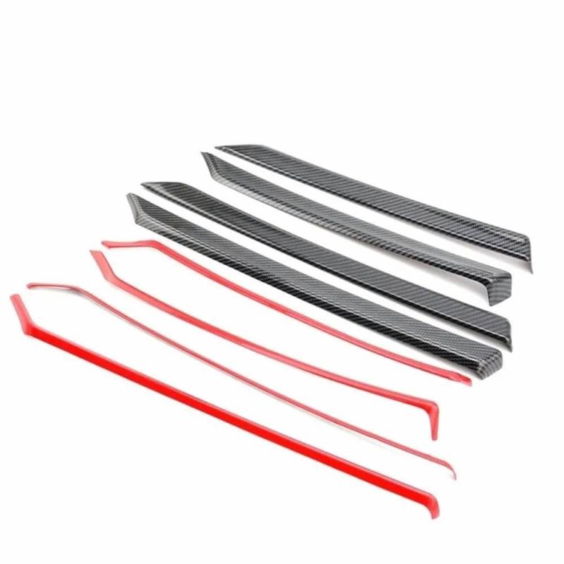 8 STÜCKE Auto DIY Kohlefaser Autotür Innenschutzverkleidung Dekoration Für Honda Civic 10. 2016 2017 Autoteile(Rood) von YDXHERTA