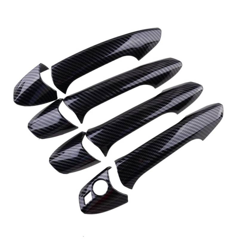Außentürgriff-Abdeckungs-Zierkappen-Set, Kohlefaser-Textur, Für Benz W246 W204 W212 X204 W166 W117 LHD, Schwarz Autoteile von YDXHERTA