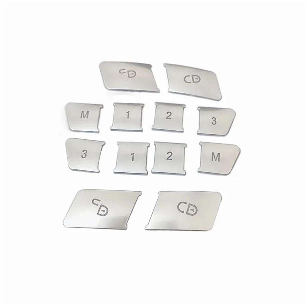 Autositz Einstellen Speicher Entriegelungstaste Abdeckung Aufkleber Für Benz ABCE Klasse W204 W212 GLA X156 CLA C117 GLE 6 ML GL GLS Autoteile(Frame 5pcs) von YDXHERTA