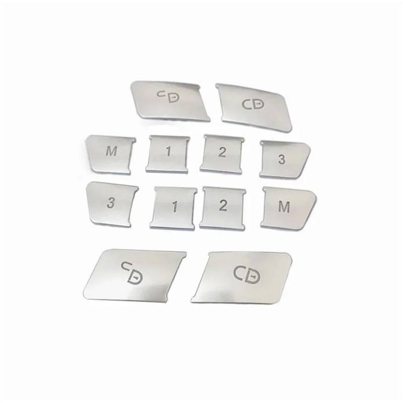 Autositz Einstellen Speicher Entriegelungstaste Abdeckung Aufkleber Für Benz ABCE Klasse W204 W212 GLA X156 CLA C117 GLE 6 ML GL GLS Autoteile(Memory lock 12pcs) von YDXHERTA