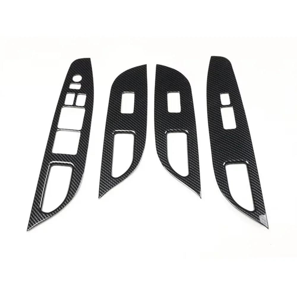 Autotür Armlehne Fensterheber Schalter Abdeckung Trim ABS Aufkleber Für Infiniti G25 G37 2010 2011 2012 2013 LHD & RHD Autoteile(RHD Carbon Fiber Black) von YDXHERTA