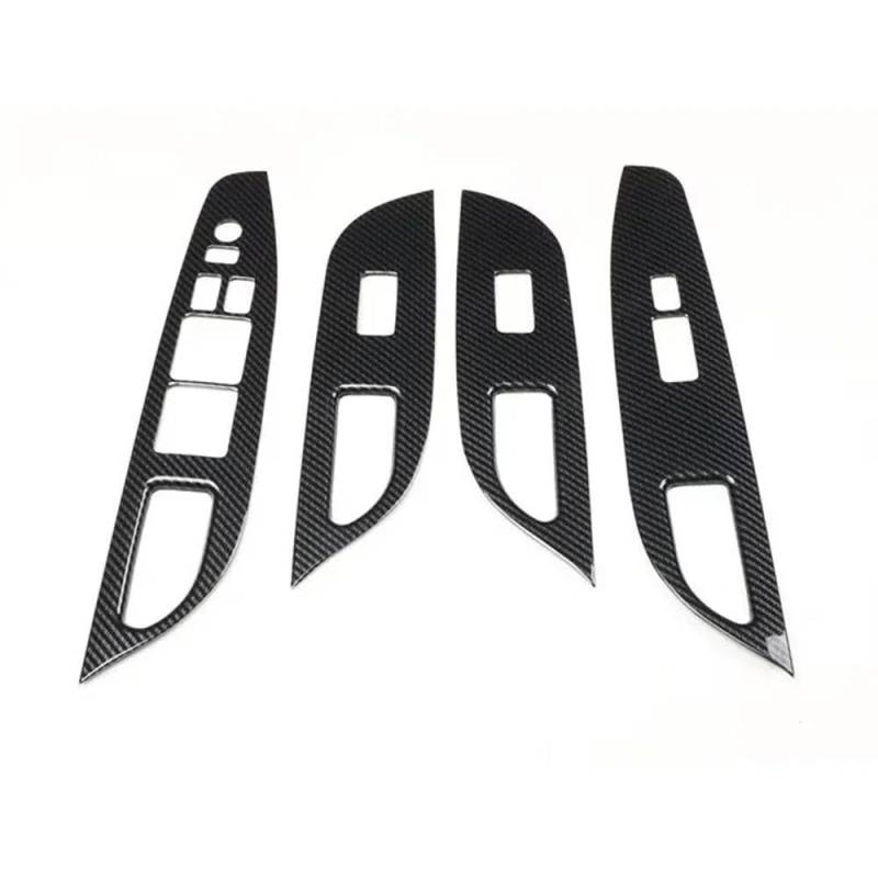 Autotür Armlehne Fensterheber Schalter Abdeckung Trim ABS Aufkleber Für Infiniti G25 G37 2010 2011 2012 2013 LHD & RHD Autoteile(RHD Carbon Fiber Black) von YDXHERTA