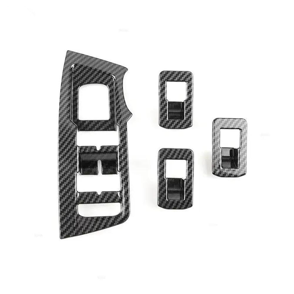 Autotür Armlehne Fensterheber Schalter Panel Taste Rahmen Abdeckung Trim Aufkleber Für Tiguan 2017-2021 Autoteile(Carbon Fiber Texture) von YDXHERTA