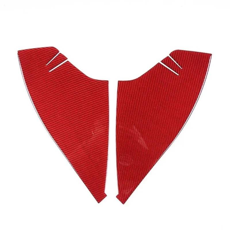 Carbon Fiber Auto Armaturenbrett Seitenwand Tür Anti-Kollision Kissen Aufkleber Für BMW 5 Series G60 G61 G68 2024-2025 Autoteile(Rood) von YDXHERTA