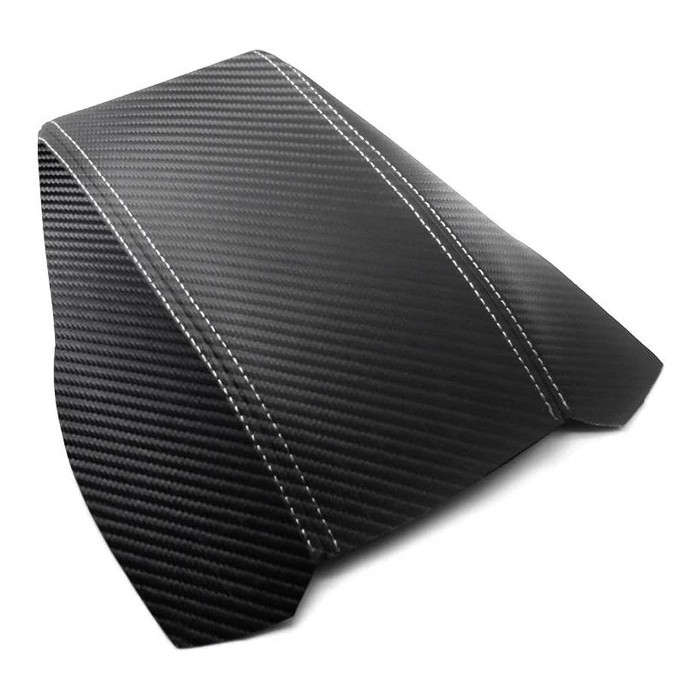 Carbon Texture Mikrofaser Leder Auto Innen Center Armlehne Abdeckung Aufkleber Trim Für Skoda Octavia 2007-2014 Autoteile(White line) von YDXHERTA