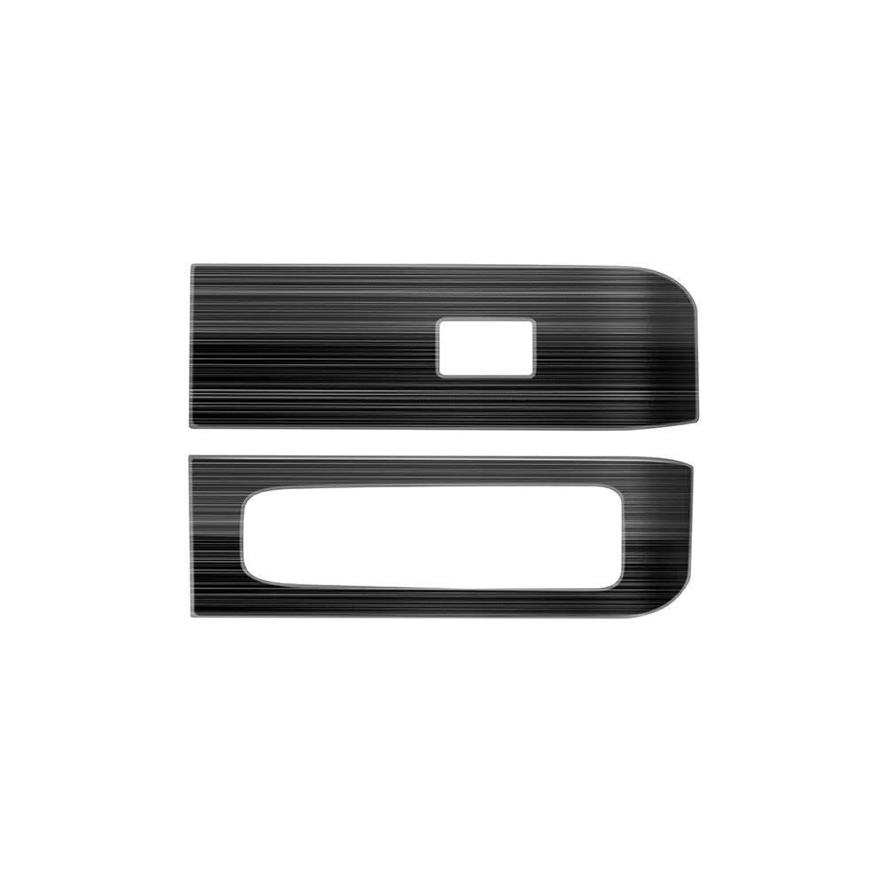 Edelstahl Auto Fensterheber Schalter Panel Abdeckung Aufkleber Für Toyota Alphard Für Vellfire 40 2023 RHD Autoteile(Black) von YDXHERTA
