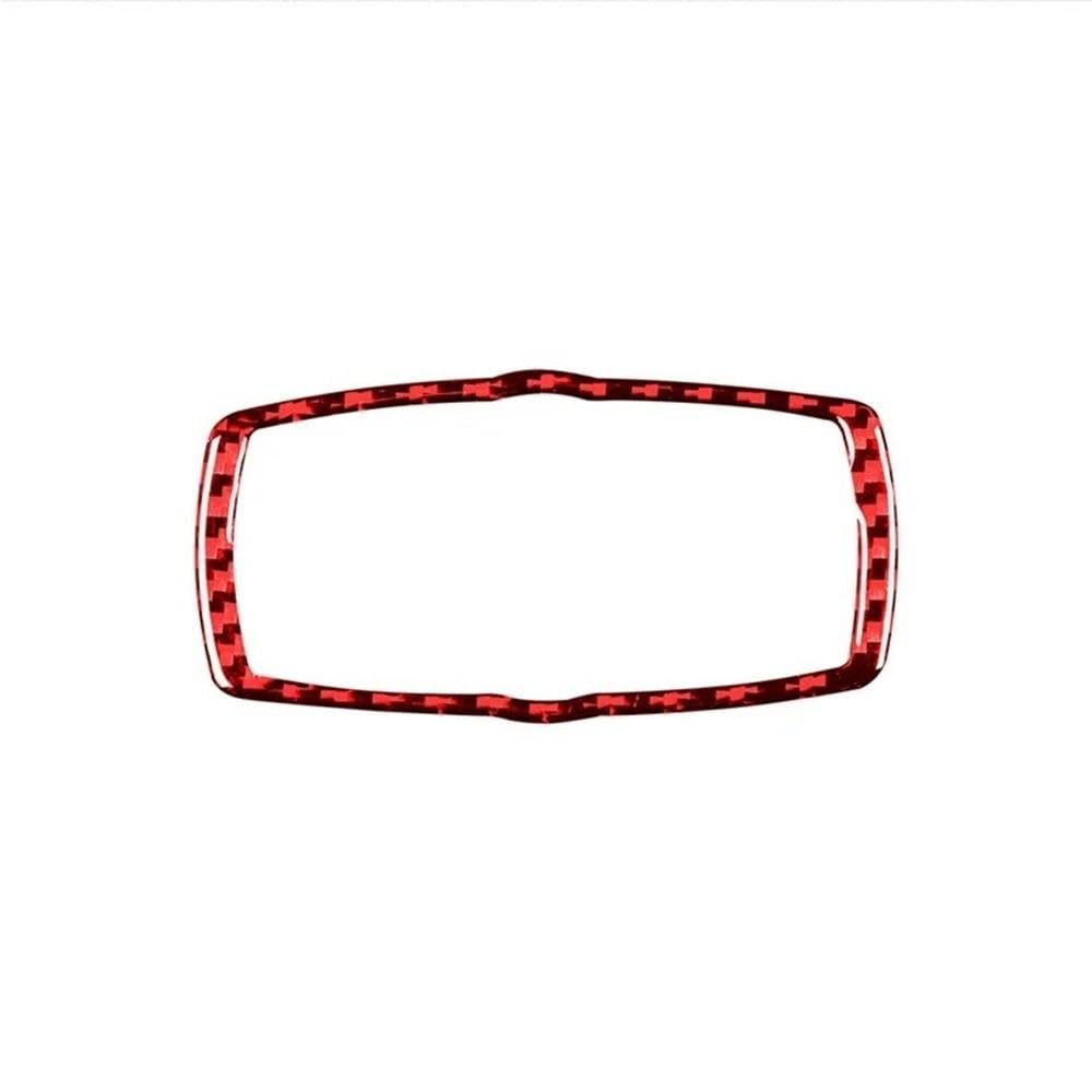 Für BMW 5 Series E60 2008-2010 Carbon Fiber Innen Auto Scheinwerfer Schalter Trim Rahmen Abdeckung Aufkleber Autoteile(Rood) von YDXHERTA