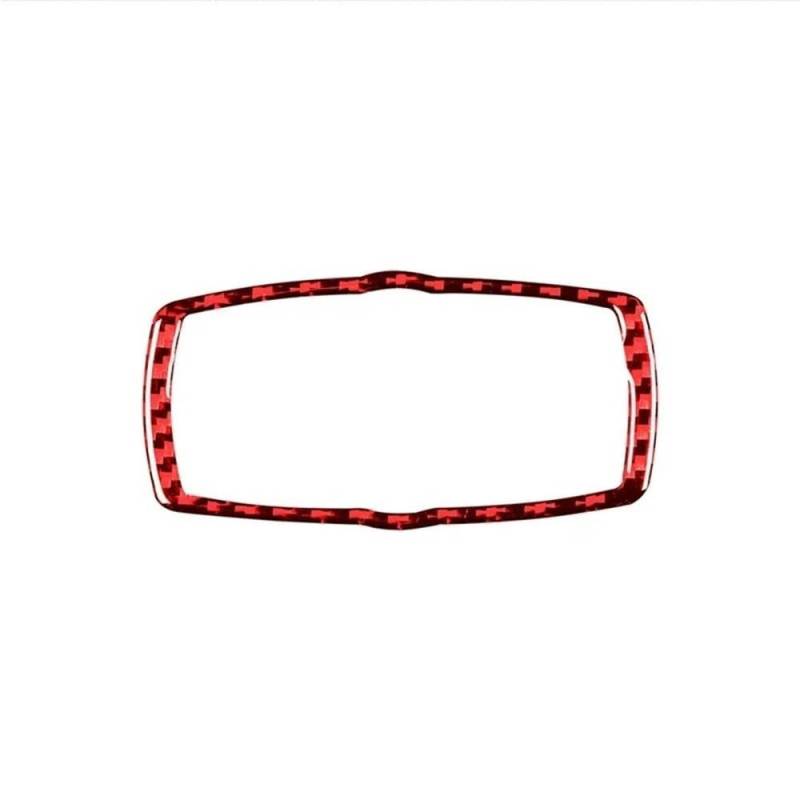 Für BMW 5 Series E60 2008-2010 Carbon Fiber Innen Auto Scheinwerfer Schalter Trim Rahmen Abdeckung Aufkleber Autoteile(Rood) von YDXHERTA