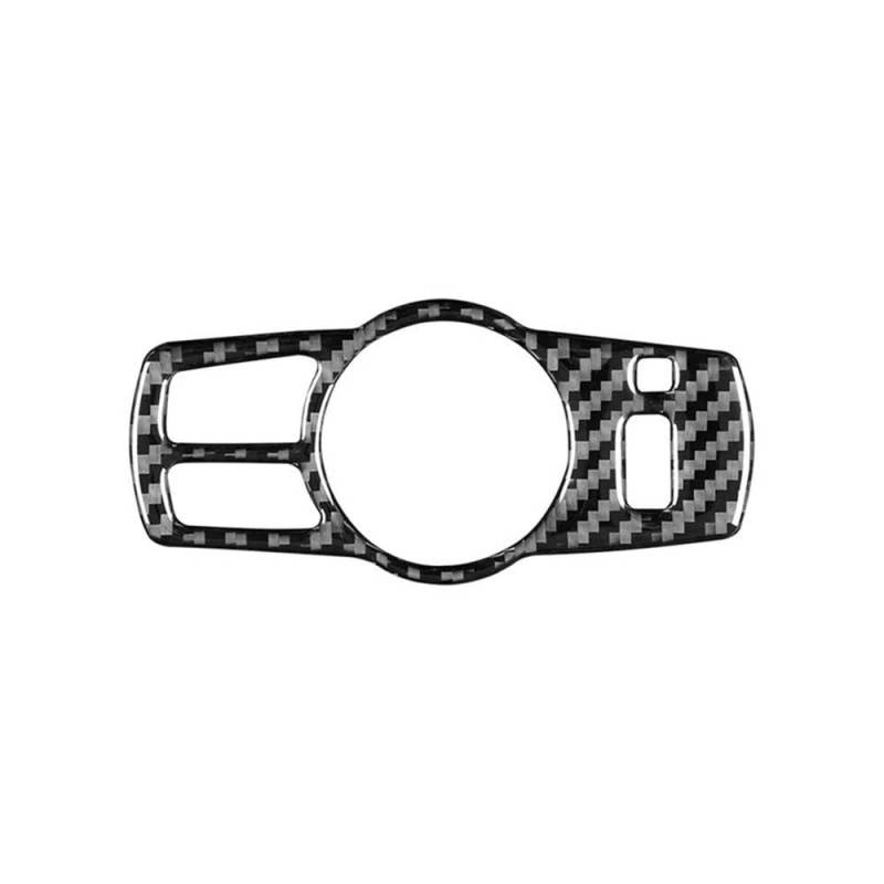 Für BMW 5 Series F10 F18 2011-2017 Carbon Fiber Innen Auto Scheinwerfer Schalter Dekoration Rahmen Trim Abdeckung Aufkleber Autoteile(Black) von YDXHERTA