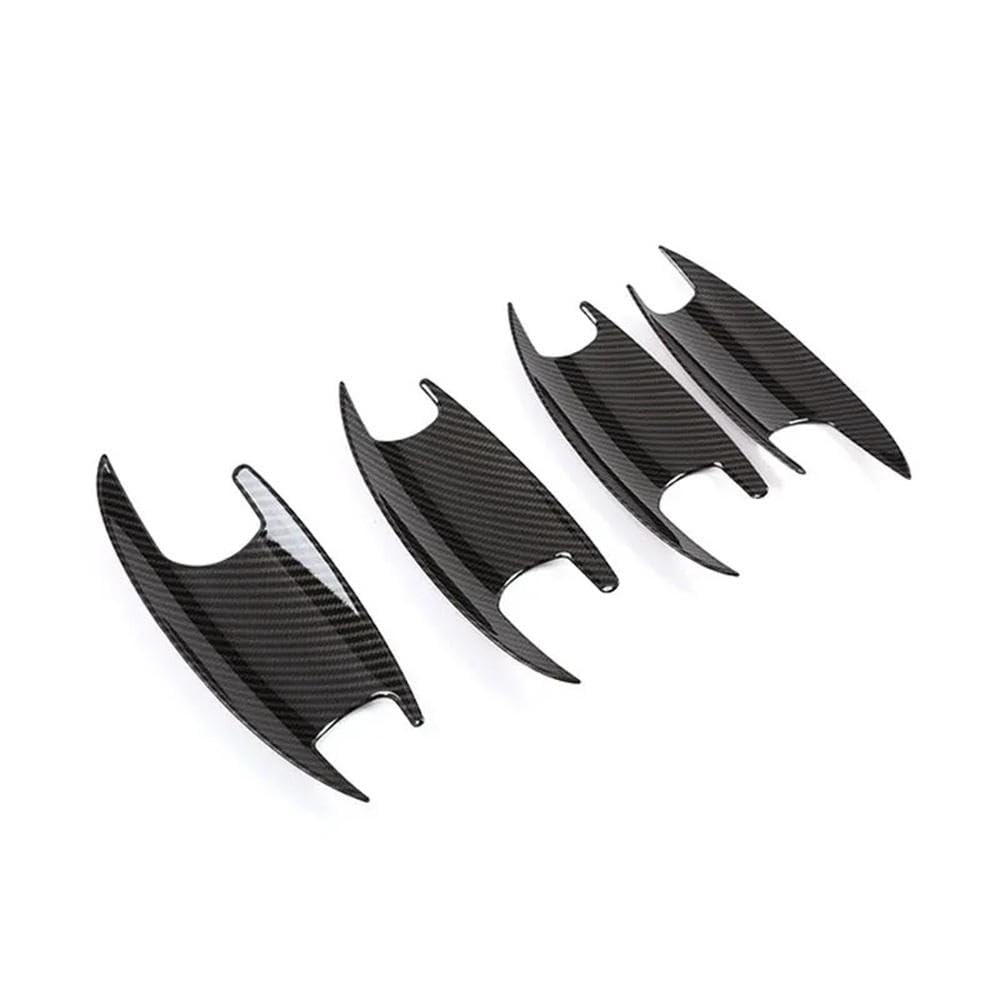 Für Benz CE GLC Klasse W205 W213 X253 Auto Carbon Fiber Textur Außentürgriff Pull Cover Tür Schüssel Aufkleber Trim Autoteile(Door bowl) von YDXHERTA