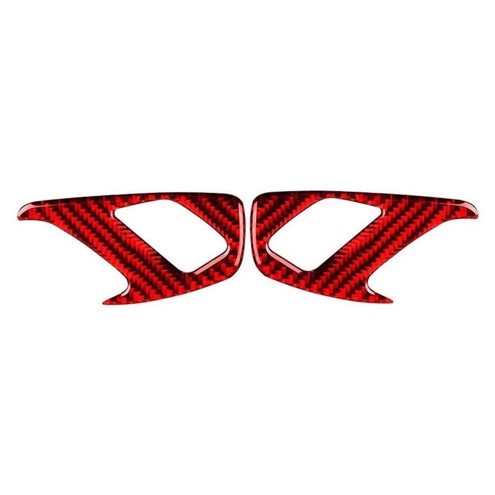 Für Chevrolet Camaro 2017-2022 Carbon Fiber Innen Auto Türschloss Schalter Taste Dekorative Aufkleber Trim Abdeckung Rahmen Autoteile(Rood) von YDXHERTA