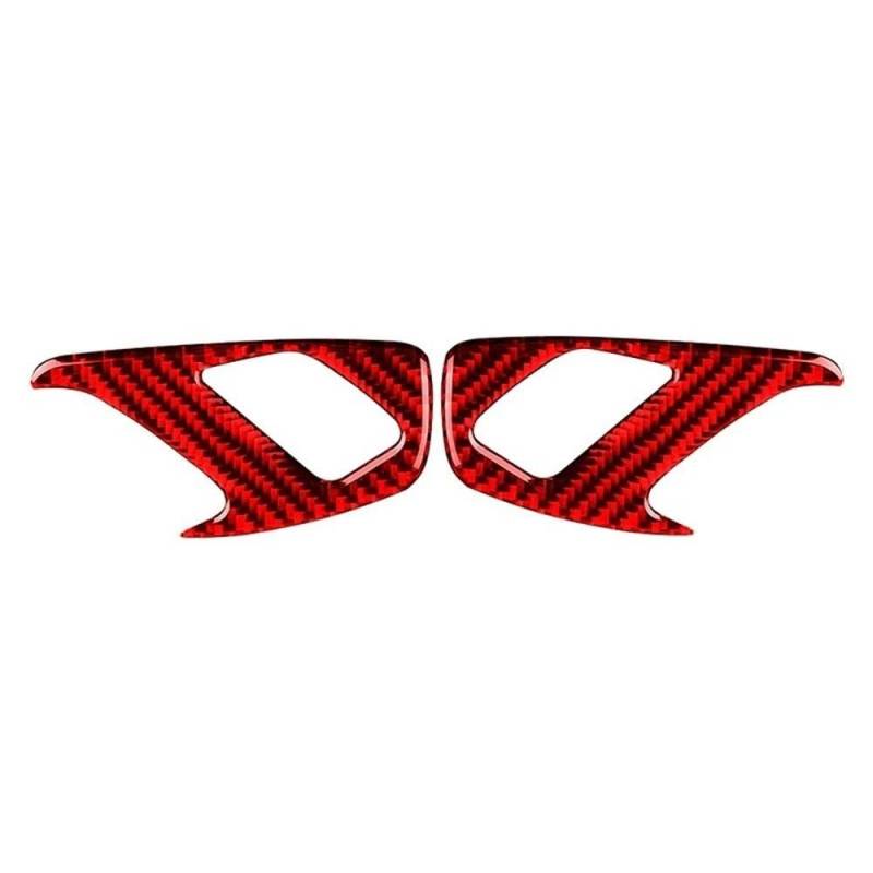 Für Chevrolet Camaro 2017-2022 Carbon Fiber Innen Auto Türschloss Schalter Taste Dekorative Aufkleber Trim Abdeckung Rahmen Autoteile(Rood) von YDXHERTA