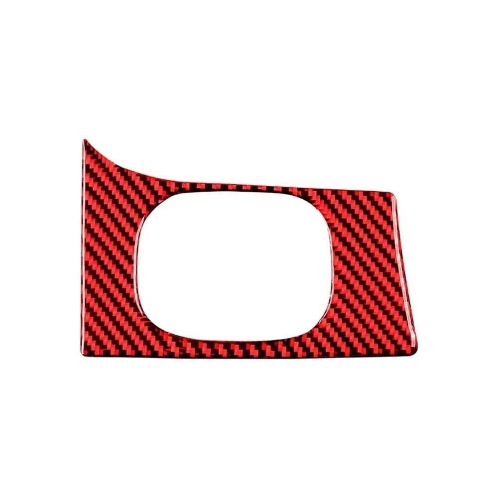 Für Chevrolet Corvette C5 1998-2004 Carbon Fiber Innen Auto Scheinwerfer Schalter Panel Trim Rahmen Abdeckung Dekor Aufkleber Autoteile(Rood) von YDXHERTA