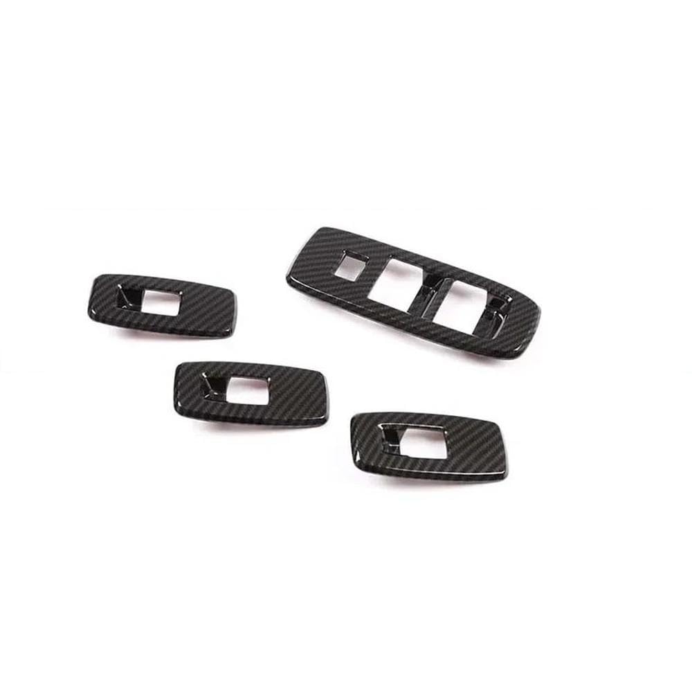 Für Ford Ranger Für Everest Für Endeavor 2015-2022 Autotür Fensterheber Schalter Panel Abdeckung Zierrahmen Dekoraufkleber Autoteile(Black) von YDXHERTA