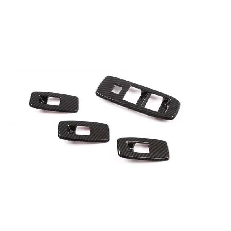 Für Ford Ranger Für Everest Für Endeavor 2015-2022 Autotür Fensterheber Schalter Panel Abdeckung Zierrahmen Dekoraufkleber Autoteile(Black) von YDXHERTA