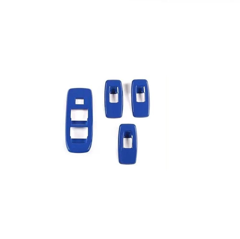 Für Ford Ranger Für Everest Für Endeavor 2015-2022 Autotür Fensterheber Schalter Panel Abdeckung Zierrahmen Dekoraufkleber Autoteile(Blue) von YDXHERTA