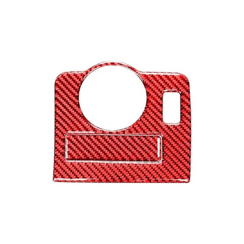 Für Mustang 2009-2014 Zubehör Carbon Fiber Auto Scheinwerfer Schalter Tasten Rahmen Aufkleber Trim Abdeckung Autoteile(Rood) von YDXHERTA