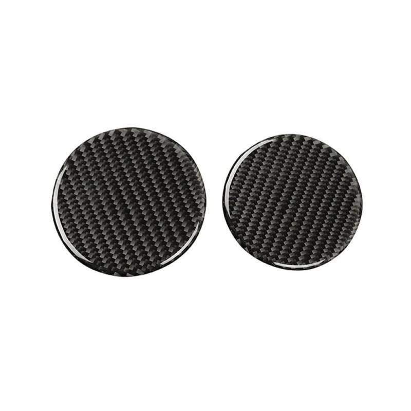 Für Mustang GT 2015-2021 Autozubehör Carbon Fiber Innen Auto Wasserbecherschlitz Dichtung Verkleidungsabdeckung Aufkleber Aufkleber Dekor Autoteile(Black) von YDXHERTA