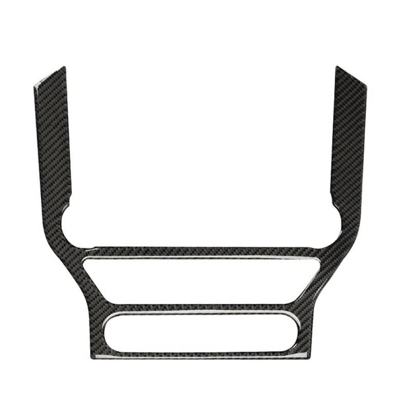 Für Mustang GT 2015-2021 Carbon Fiber Auto GPS Navigation Trim Rahmen Multi-media Konsole Dekoration Aufkleber Deca Autoteile(Style B(Black)) von YDXHERTA