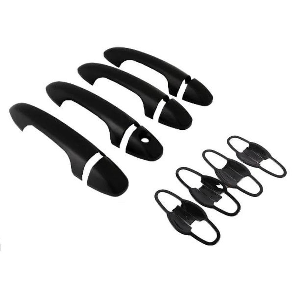 Für RAV4 Mk2 II XA40 2013~2018 Schwarz glänzende Smart-Türgriffabdeckungsaufkleber Verkleidung Auto Schutz Styling Zubehör Autoteile(4Handle Bowl) von YDXHERTA