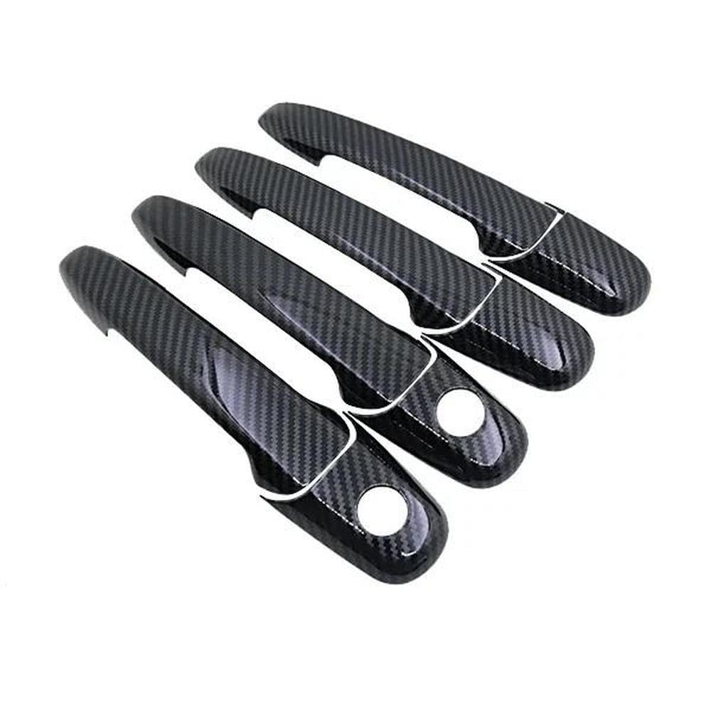 Kohlefaser-Türgriffabdeckung für Ranger MK2 PJ PK 2006 2007 2008 2009 2010 2011 Auto Schutzzubehör Dekor Aufkleber Autoteile(4Handle 2 Keyhole) von YDXHERTA