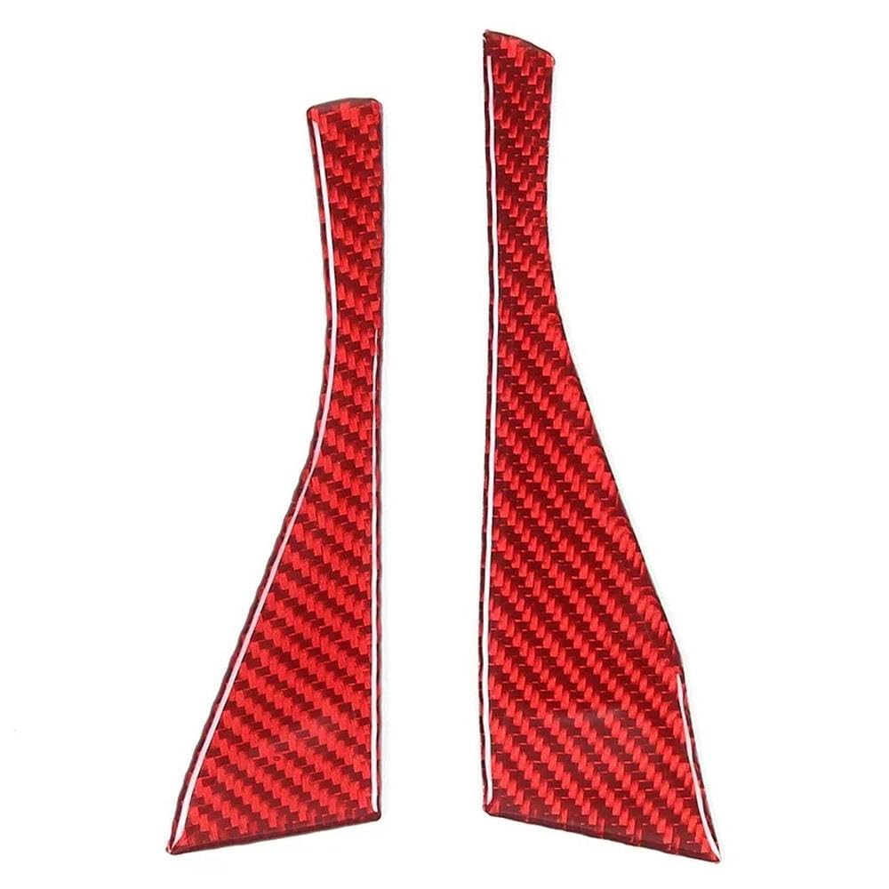 Weiche Carbonfaser-Autoinnenausstattung, Instrumententafel, Geschwindigkeitsmesser, Beidseitige Aufkleberverkleidung Für BMW 5er G60 G61 2024+ Autoteile(Rood) von YDXHERTA