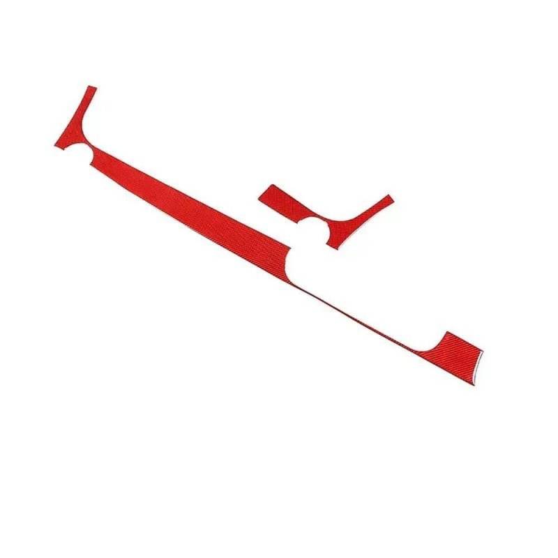Weiche Kohlefaser-Auto-Center-Armaturenbrett-Panel-Dekorationsaufkleber-Trimm-Autozubehör Für Fiat 500 2011-2019 Autoteile(Rood) von YDXHERTA