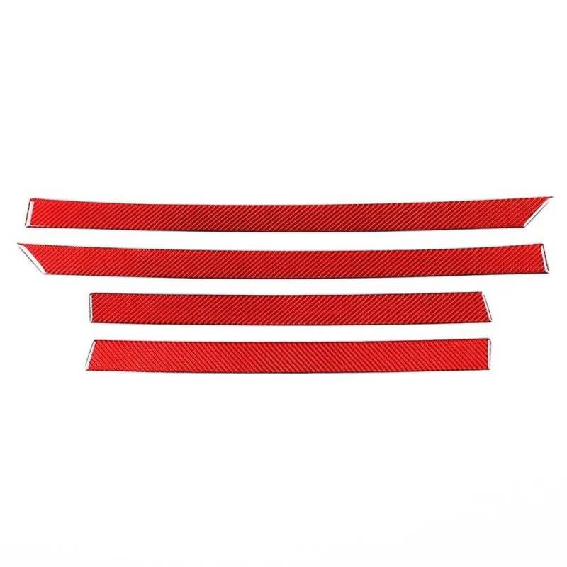 Weiche Kohlefaser-Autotür-Armlehnen-Dekorstreifen-Aufkleber Innenmodifikation Für Seat Leon MK2 2008-2012 Autoteile(Rood) von YDXHERTA
