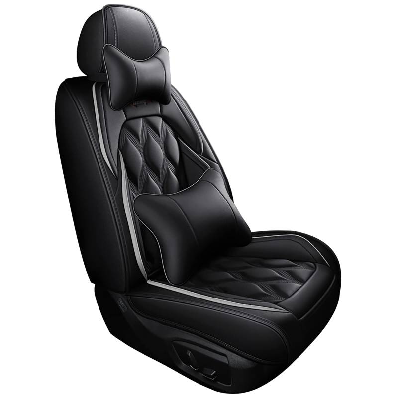 YDYFD Sitzbezüge Auto Autositzbezüge Universal Set für Toyota fortuner CHR C-HR Auto Zubehör 12/Luxus schwarz + grau von YDYFD