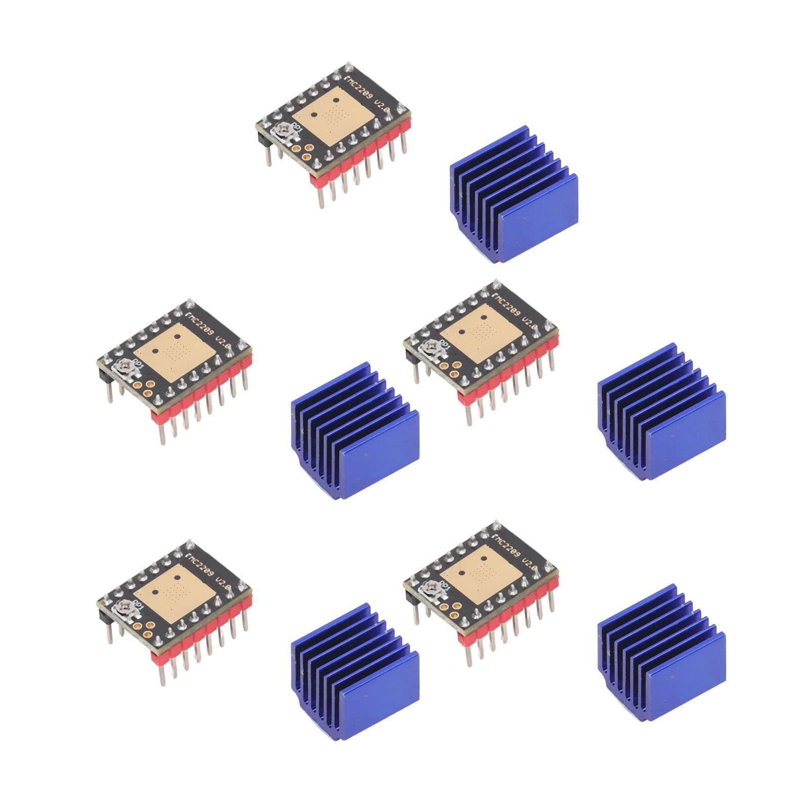 5 Sets Schrittmotortreiber Stepstick 2,5 A Uart Ultra Silent TMC2209 V2.0 Nema17 Schrittmotortreibermodul 5 Sets Schrittmotortreiber Stepstick 2,5 A Uart Ultra Silent TMC2209 V2.0 Nema17 Schrittmotortreibermodul von YDuupxe