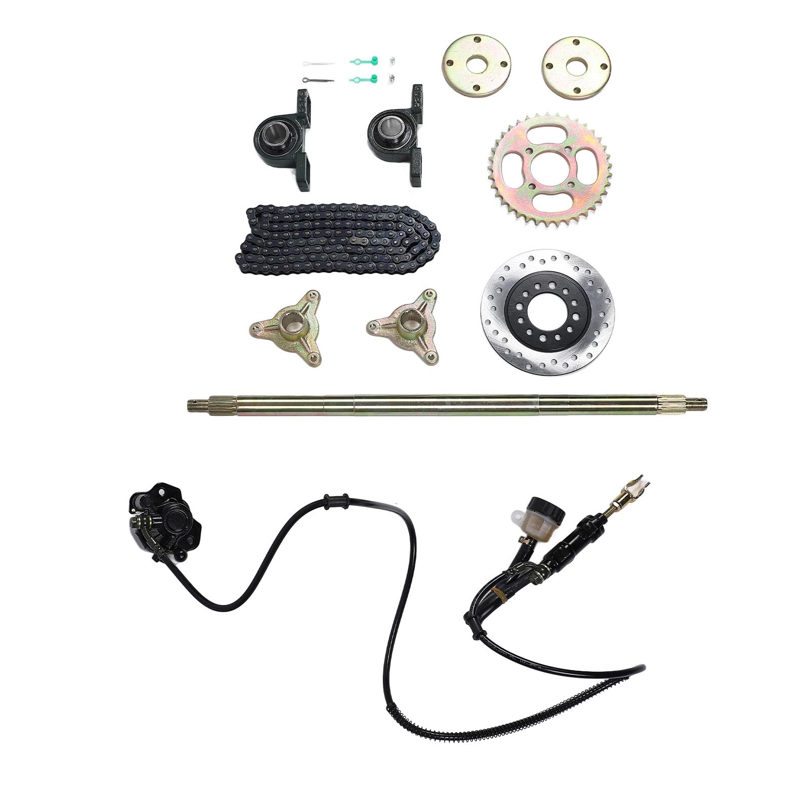 Go Kart Hinterachse Kit Live -Achs -Kit für Go Kart für ATV Quad Bikes Drift -Trikes Verbesserte Traktion Easy Installation Metallmaterialien Go Kart Hinterachse Kit Live -Achs -Kit für Go Kart für ATV Quad Bikes Drift -Trikes Verbesserte Traktion Easy Installation Metallmaterialien von YDuupxe