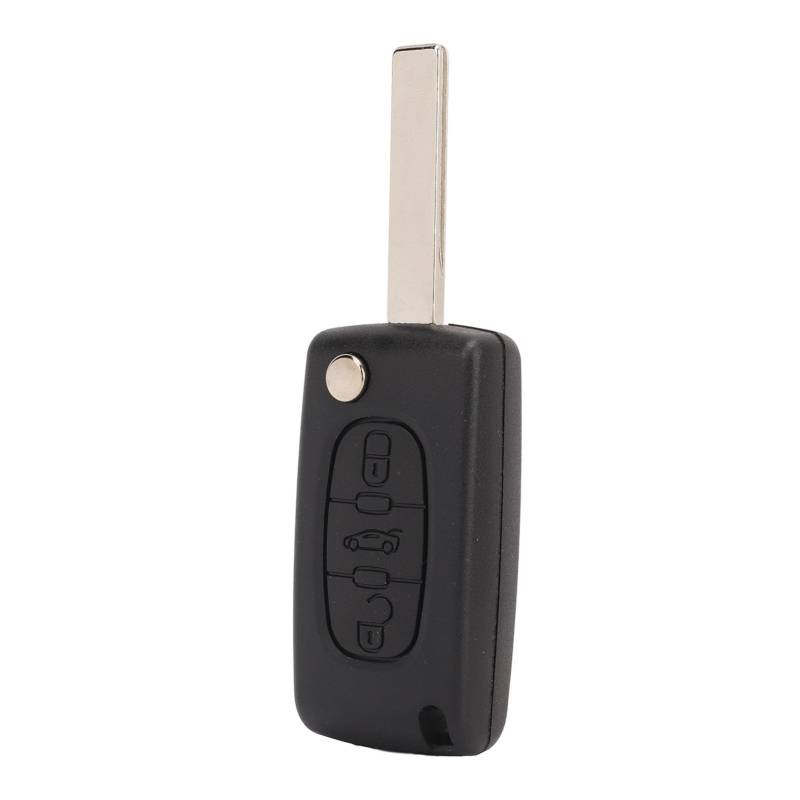 Schlüsselkoffer -Schutzhülle Key FOB Abdeckung Fernschlüsselschale für 107 207 307 308 SW 407 607 Berlingo Versand van C4 Grand mit 3 Knöpfen Faltet (Slotted Blades (Modell: von YDuupxe