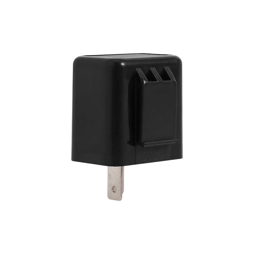 YDuupxe LED-Umsatzsignalanzeige 2-polige Flasser-Relais, Geschwindigkeit Einstellbar, Langlebig, Wasserdicht für die Meisten Motorräder mit DC 12V (BLACK) von YDuupxe