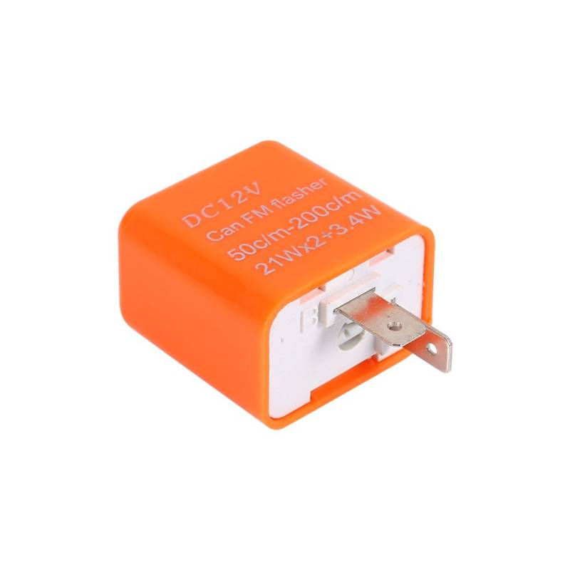 YDuupxe LED-Umsatzsignalanzeige 2-polige Flasser-Relais, Geschwindigkeit Einstellbar, Langlebig, Wasserdicht für die Meisten Motorräder mit DC 12V (ORANGE) von YDuupxe
