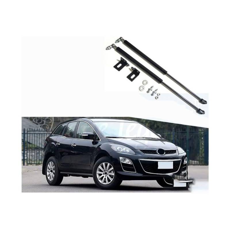YEAHSO Auto Motorhaube Dämpfer Gasfeder Für Mazda CX7 CX-7 2008-2014, Schwarz, Front, Gasfeder, Federbein von YEAHSO