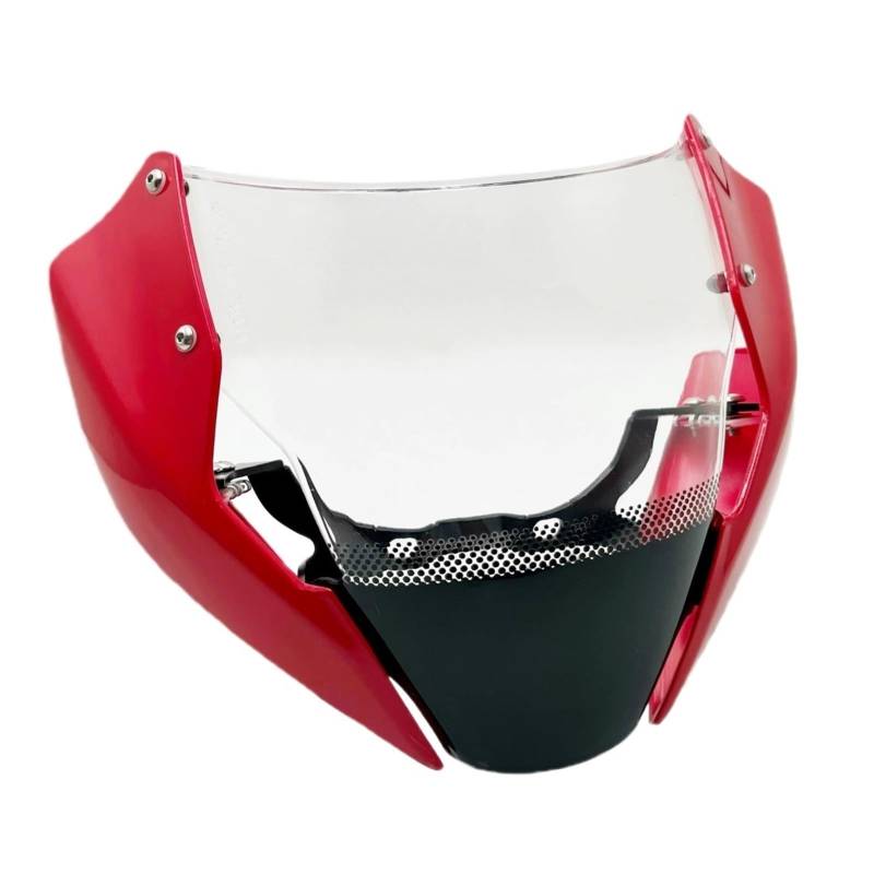 Motorrad Windabweiser Motorrad Windschutzscheibe Deflektor Windschutzscheibe Mit Halterung Befestigungsschrauben Für Ducati Für Monster 797 821 1200S 2014 2015 2016 2017 Frontscheibe Wind Schild(Red) von YEDWEW