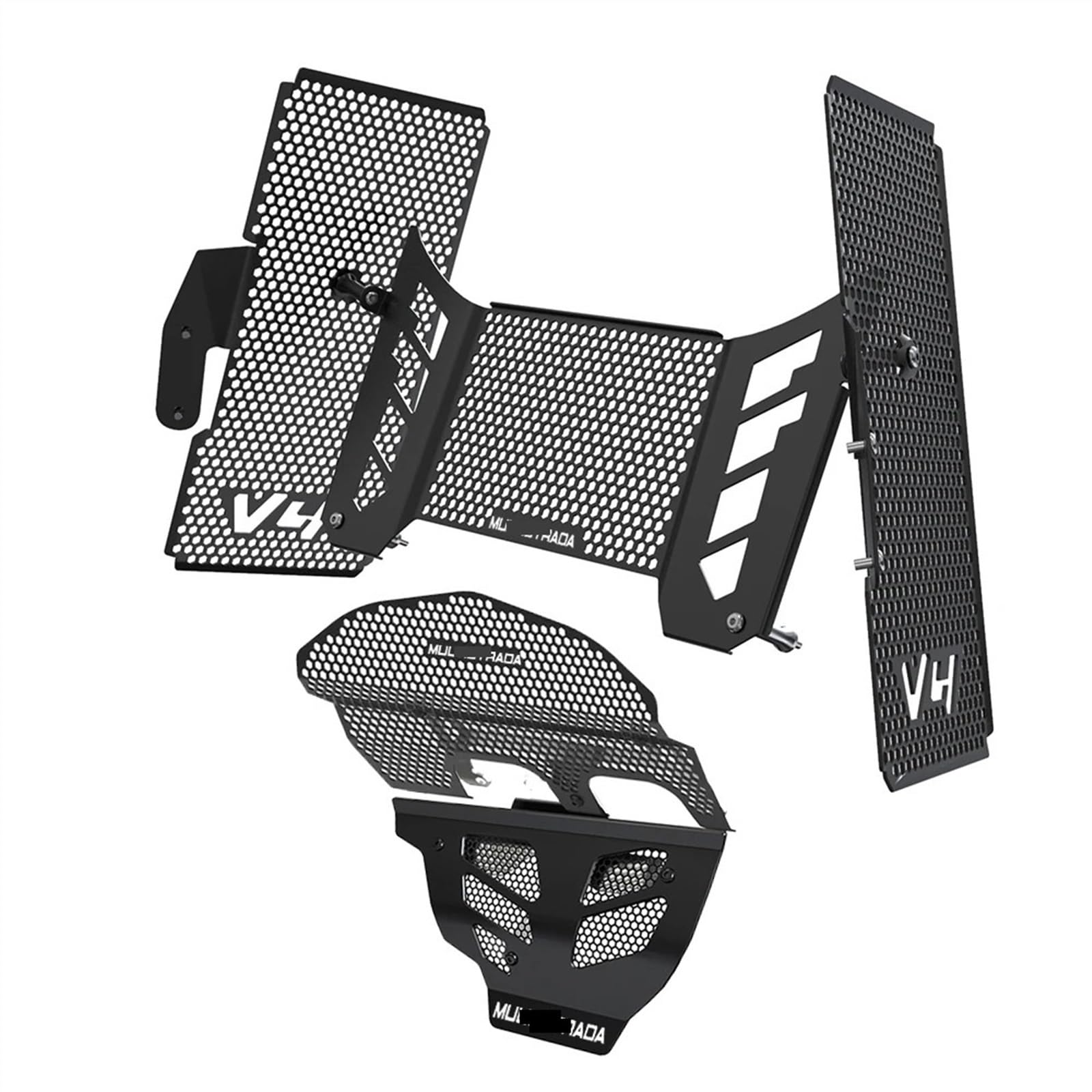 YEDWEW Kühlerschutz Motorrad Motorrad Kühlergrill Schutz Für Ducati Für Multistrada V4 V4 Pikes Peak 2021 2022 2023 Ölkühler Motor Zylinderkopf Protector Abdeckgitter Kühlerabdeckung(17) von YEDWEW