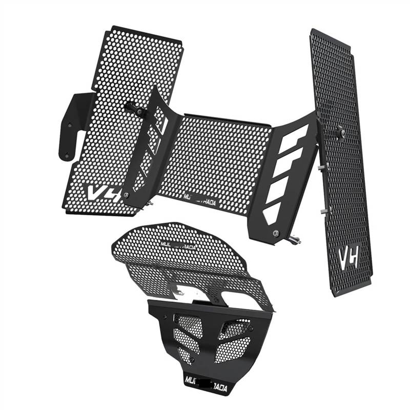 YEDWEW Kühlerschutz Motorrad Motorrad Kühlergrill Schutz Für Ducati Für Multistrada V4 V4 Pikes Peak 2021 2022 2023 Ölkühler Motor Zylinderkopf Protector Abdeckgitter Kühlerabdeckung(17) von YEDWEW
