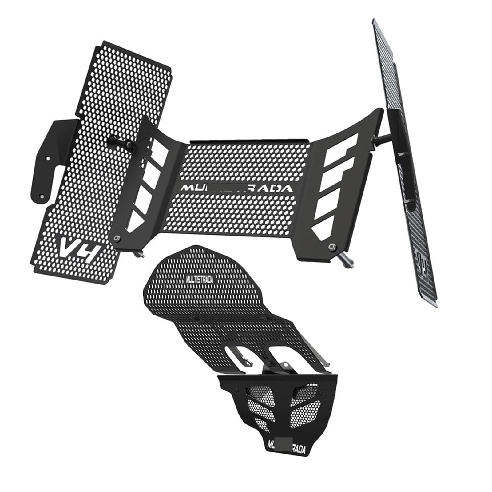 YEDWEW Kühlerschutz Motorrad Motorrad Kühlergrill Schutz Für Ducati Für Multistrada V4 V4 Pikes Peak 2021 2022 2023 Ölkühler Motor Zylinderkopf Protector Abdeckgitter Kühlerabdeckung(19) von YEDWEW