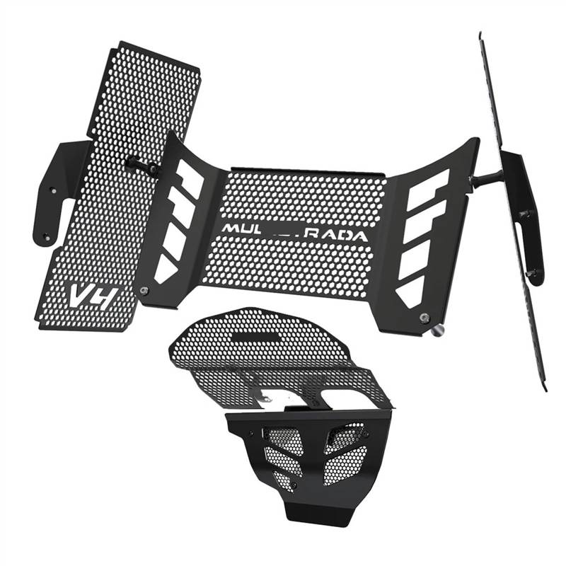 YEDWEW Kühlerschutz Motorrad Motorrad Kühlergrill Schutz Für Ducati Für Multistrada V4 V4 Pikes Peak 2021 2022 2023 Ölkühler Motor Zylinderkopf Protector Abdeckgitter Kühlerabdeckung(20) von YEDWEW