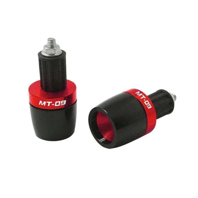 YEDWEW Lenker Stecker Motorradgriffkappen Motorrad-Lenkergriffe Endkappe Lenker-Gegengewichtsstopfen Schieber Für MT09 Motorrad Lenker End Slider Plug Cap(Red) von YEDWEW