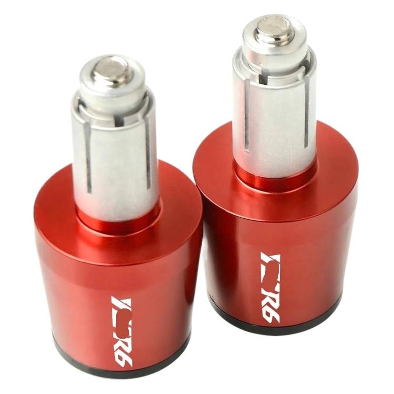 YEDWEW Motorrad Lenker End Slider Plug Cap Lenkergriffe Kappe Lenkergriffe Bar Ends Kappe Slider Für R6 2005-2016 Motorrad Lenkergriffe Lenkerenden(Red) von YEDWEW