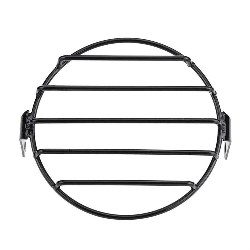 YEDWEW Motorrad Seitlich montierter Lampenmaskenschutz 7 Zoll Motorrad Scheinwerfer Mesh Grill Maske Protector Guards Platz Metall Abdeckung Motorrad Zubehör Accessori Moto Scheinwerfer Gitter(1) von YEDWEW