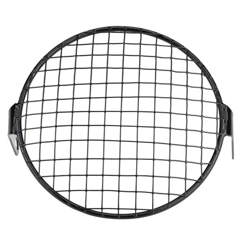 YEDWEW Motorrad Seitlich montierter Lampenmaskenschutz 7 Zoll Motorrad Scheinwerfer Mesh Grill Maske Protector Guards Platz Metall Abdeckung Motorrad Zubehör Accessori Moto Scheinwerfer Gitter(2) von YEDWEW
