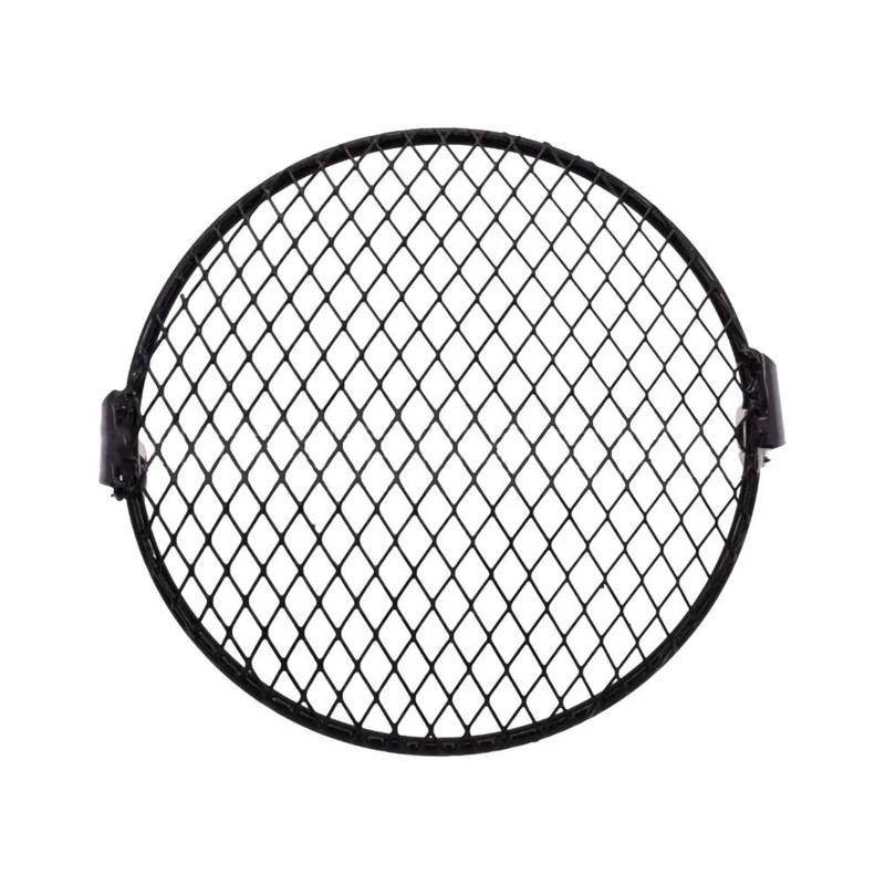 YEDWEW Motorrad Seitlich montierter Lampenmaskenschutz 7 Zoll Motorrad Scheinwerfer Mesh Grill Maske Protector Guards Platz Metall Abdeckung Motorrad Zubehör Accessori Moto Scheinwerfer Gitter(3) von YEDWEW