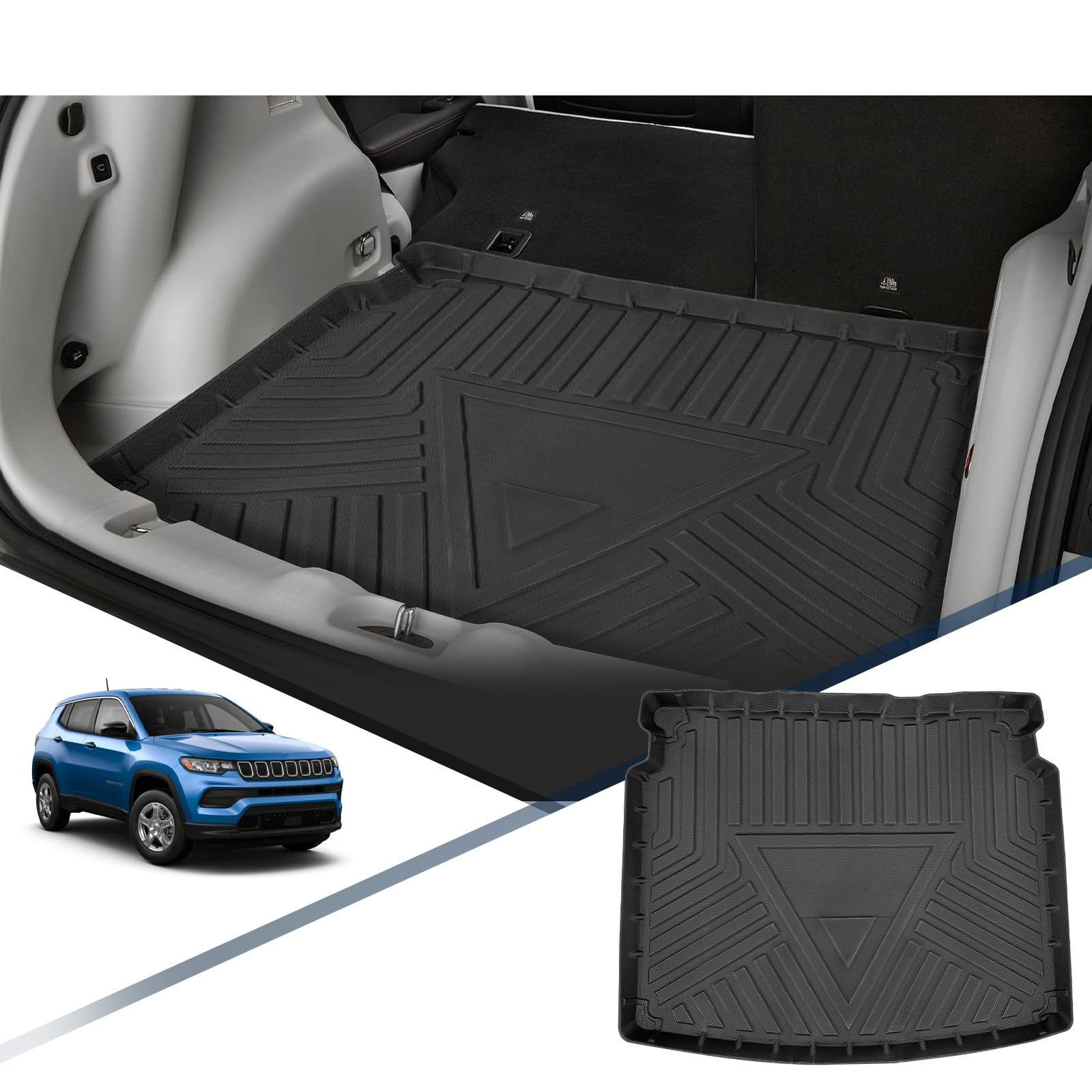 YEE PIN 2023 Compass Kofferraummatte Kompatibel mit Jeep Compass 4x4 4xe 2017-2022 2023 Gummi Kofferraumwanne TPE Kofferraumshutz Gummimatte Hoher Rand Organizer Rutschfester YEE PIN 2023 Compass Kofferraummatte Kompatibel mit Jeep Compass 4x4 4xe 2017-2022 2023 Gummi Kofferraumwanne TPE Kofferraumshutz Gummimatte Hoher Rand Organizer Rutschfester von YEE PIN