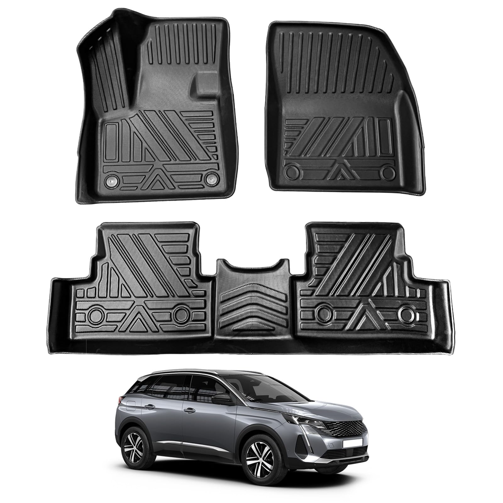 YEE PIN Fussmatten Kompatibel mit Peugeot 3008 2016-2023 Langlebiges und verschleißfestes Kompletter Satz 3008 Fußmatten wasserdicht und rutschfest YEE PIN Fussmatten Kompatibel mit Peugeot 3008 2016-2023 Langlebiges und verschleißfestes Kompletter Satz 3008 Fußmatten wasserdicht und rutschfest von YEE PIN